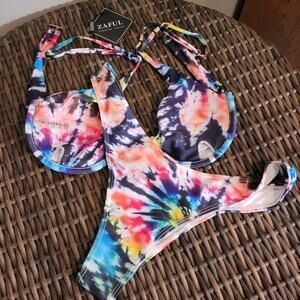 Zaful Tie-Dye Bikini Set